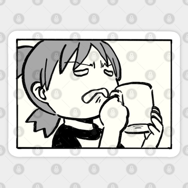 yotsuba reaction to black coffee meme Sticker by mudwizard